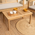 Gartenmöbel aus Akazienholz 4-Sitzer GOA - Kissen Sand